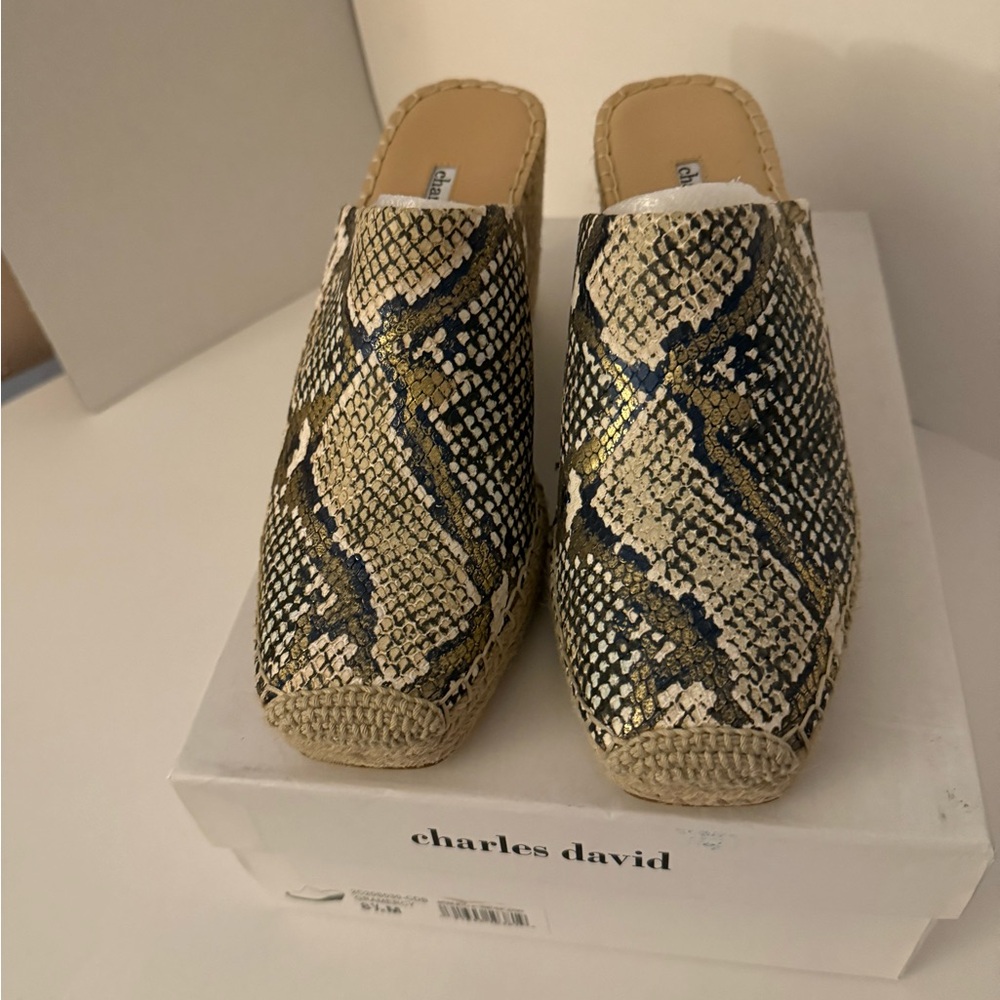 Charles David Exotic Patterned Mules